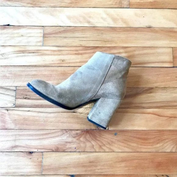 Suede Ankle Cowgirl Boots - Picture 3 of 8